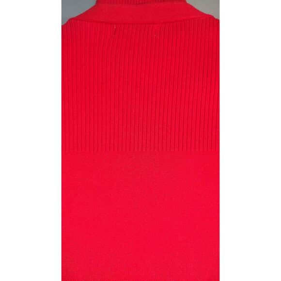 Cache 2-Piece Sweater Set, Cardigan and Turtleneck Tank, Dark Orange, Size S - Picture 7 of 11